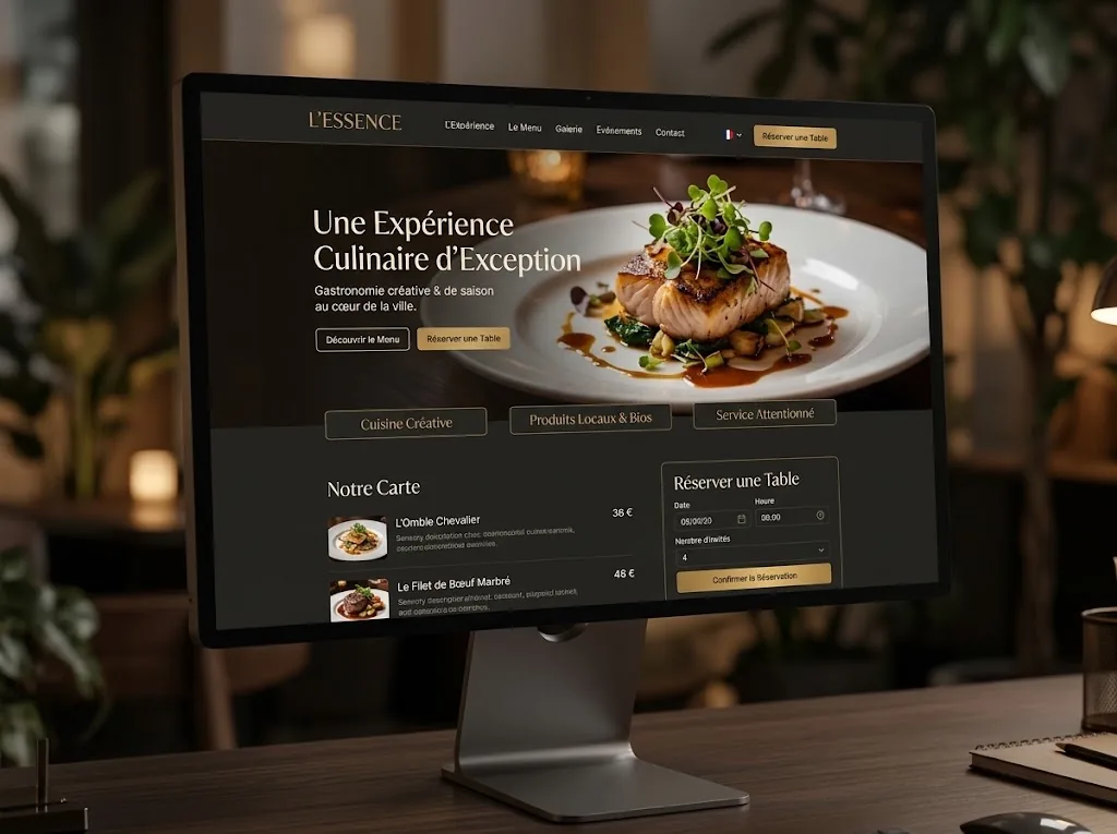 Site élégant pour restaurant — Sites web